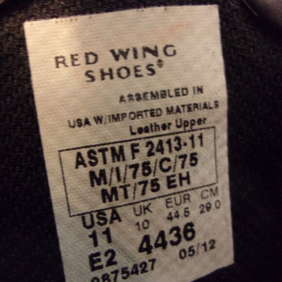 S-130 MENS REDWING  STEEL TOE WORK BOOTS - Picture 12 of 15